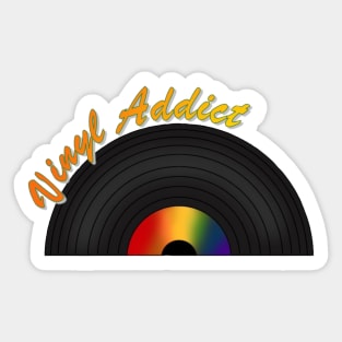 Vinyl Addict Record Sticker